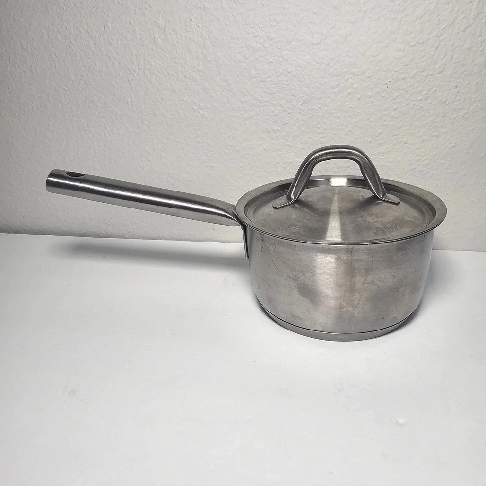 IKEA 365+ Stainless‎ Steel 1 Quart Sauce Pan w/ Lid 1qt 4 Cups 1 Liter Induction